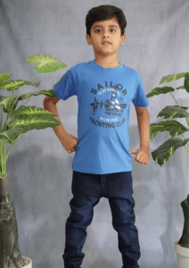 Kids' Blue Sailing Graphic T-Shirt - Image 2