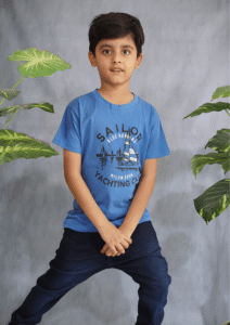 Kids' Blue Sailing Graphic T-Shirt - Image 5