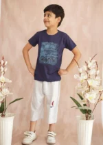 Kids' Navy "Live Simply" Bicycle T-Shirt - Image 2