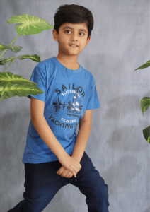 Kids' Blue Sailing Graphic T-Shirt - Image 4