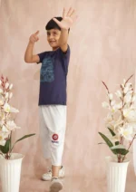 Kids' Navy "Live Simply" Bicycle T-Shirt - Image 3