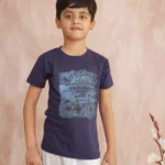 Kids' Navy "Live Simply" Bicycle T-Shirt