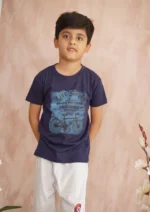 Kids' Navy "Live Simply" Bicycle T-Shirt - Image 6