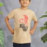 Kids' Khaki "Rules the Hill" Bike T-Shirt