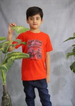 Kids' Red "Live Simply" Bicycle Tee - Image 2