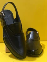 Black Classic Peshawri Chappal - Image 3