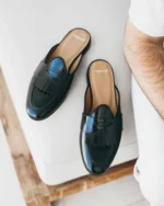 HAND-POLISHED CALFSKIN BELGIAN MULES - Image 3