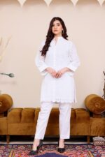 Embroidered White Co-ord Set