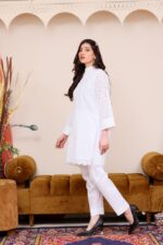 Embroidered White Co-ord Set - Image 2