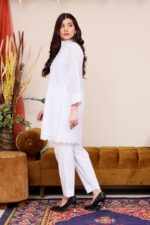 Embroidered White Co-ord Set - Image 3