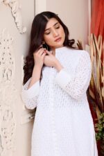 Embroidered White Co-ord Set - Image 4