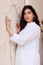 Embroidered White Co-ord Set - Image 5