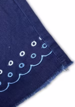 Girls' Embroidered Denim Pants - Image 2